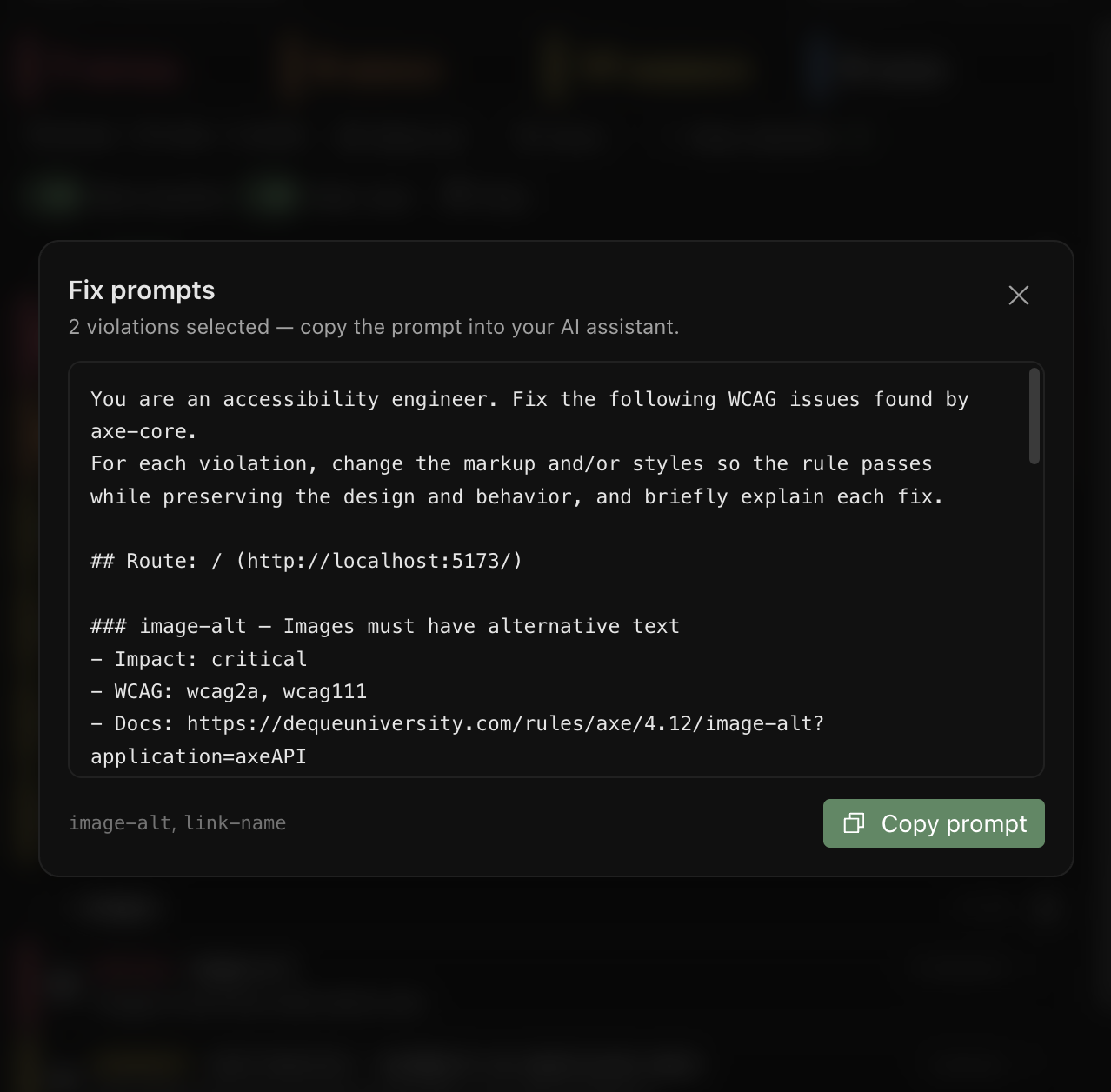 Accessibility Inspector screenshot